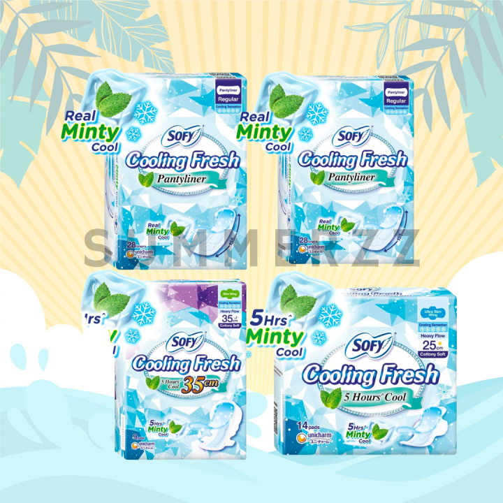 SOFY Cooling Fresh Pantyliner Fresh Day Night Ultra Slim Wing Sanitary