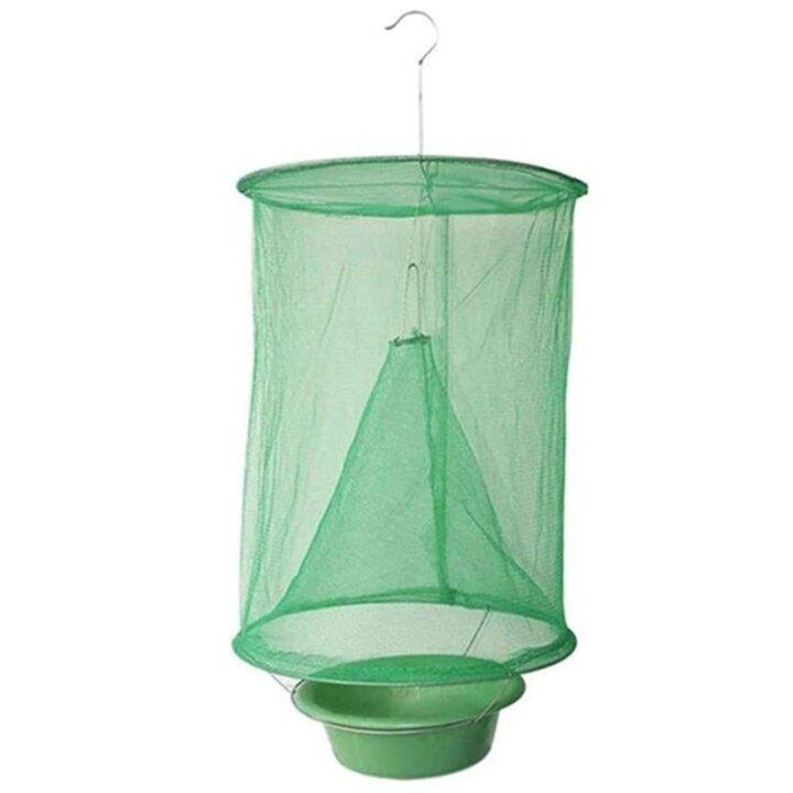 Foldable Fly Trap Hanging Flycatcher Folding Net Fly Traps Bait Station Wasp Lazada Singapore