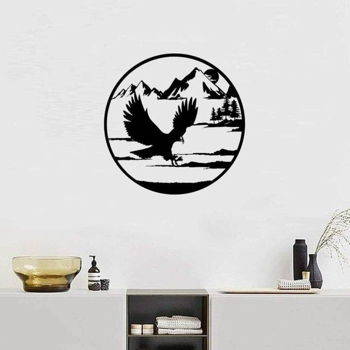 bald-eagle-in-mountain-wall-hanging-contemporary-metal-sculpture-wall-art-decor