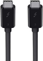 Belkin Thunderbolt 3 Cable (USB-C to USB-C) - USB C Cable For MacBook Air, Galaxy, Apple TV &amp; More, Fast Charging Up To 100W, Made For USB-C, Thunderbolt 3 devices &amp; 5K/Ultra HD - 2.6ft/0.8m - Black