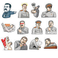 Three Ras Stalin USSR CCCP Stickers Waterproof Skateboard Motorcycle Luggage Guitar Kid Graffiti