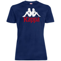 เสื้อยืดผู้หญิง KAPPA AUTHENTIC DUGHEYS Blue Ocean - White - Red Chily Pepper