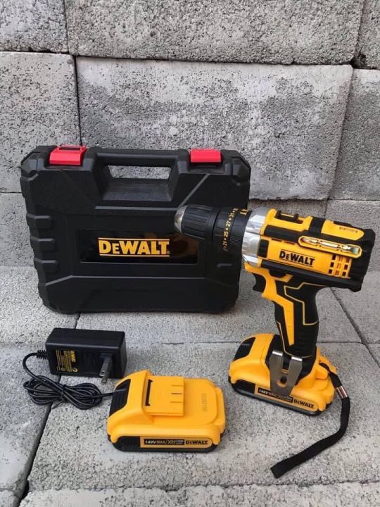 สินค้าขายดี-new-สว่านไร้สายdewalt-ตัวใหม่ล่าสุดแรงงง-สว่านไร้สายแบต2ก้อนแถมชุดกระเป๋าอุปกรณ์-aaa