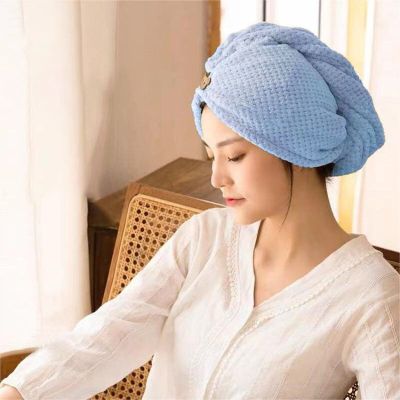 【YF】 Coral Fleece Pineapple Shower Cap Absorbent and Quick Drying Lovely No Shedding Long Hair Headscarf Wiping Non Pilling