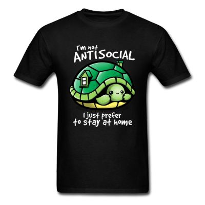 Fashionable Mens And Womens Green Turtle Print T-shirt Popular Leisure Street Wear Black Color Large 100% Cotton