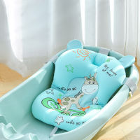 Baby Shower Bath Tub Pad Non-Slip Bathtub Seat Support Mat Newborn Safety Security Bath Support Cushion Foldable Soft Pillow