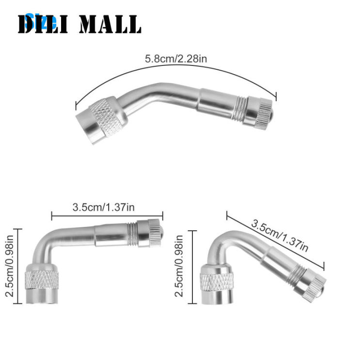 6ชิ้นก้านวาล์วล้อล้อจักรยานยนต์45องศา-90องศา-135องศาก้านวาล์วขยาย
