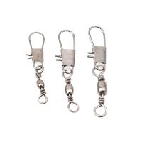 hang qiao shop   100PCS Swivels Interlock Snap Fishing Lure Tackles Winter Fishing Gear Accessories Connector Copper Swivel