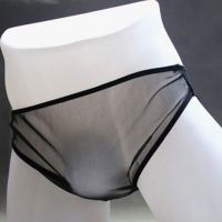 【cw】 Men 39;sSee-through Briefs Mesh SheerStretchy Seamless Panties ThongsLow Rise Transparent Underpants