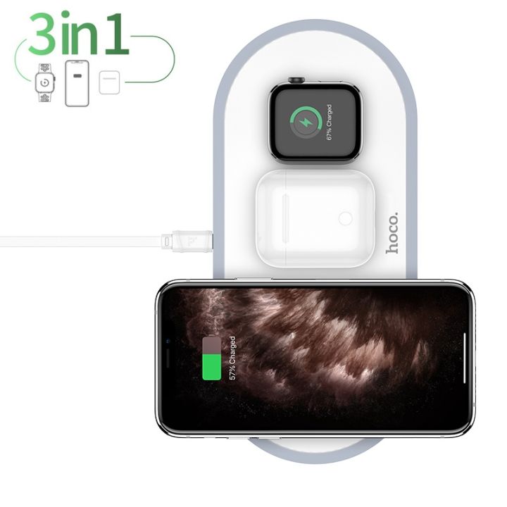 hoco-cw21-cw24-3-in-1-wieless-charger-แท่นชาร์จไร้สาย-ของแท้-100-ชาร์จเร็ว