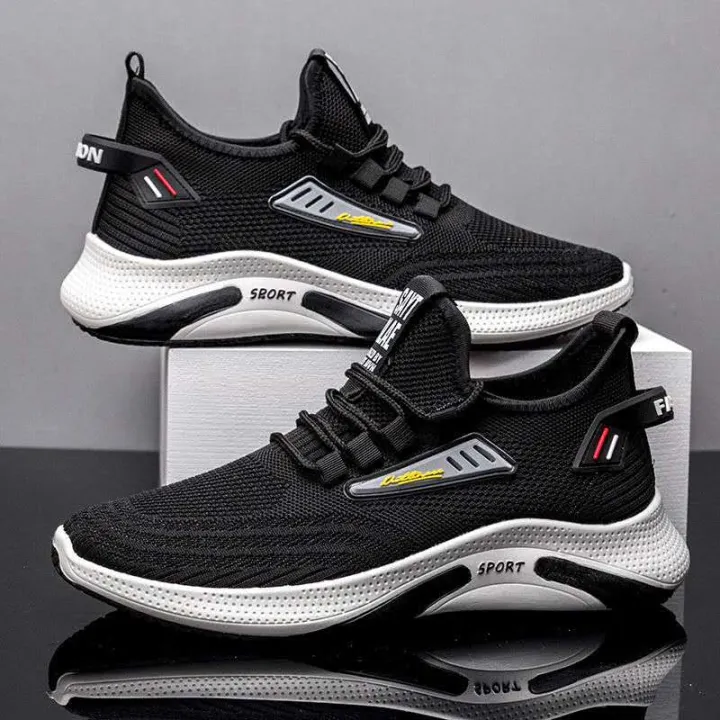 Fila men's running shoes new breathable casual sports shoes erke student  basketball shoes black jogging shoes