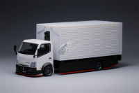 ไมโครเทอร์โบ1:64 H300ปีกภาชนะบรรจุพื้นเต็มรูปแบบกำหนดเอง Trcuk-รถโมเดล Diecast Limited999สีขาว