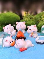 ❀❀ cartoon animals glacier polar bear fish pond blind box resin crafts micro ornaments