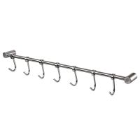 Kitchen Rail Rack Wall Mounted Utensil Hanging Stainless Steel Hanger Hooks for Pot Towel Belts