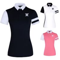 ANEW New Style Golf Women Short-Sleeved Spring Summer Outdoor Sports Slim-Fit Breathable Quick-Drying Versatile Clothing Ladies Ball Clothes T2344g