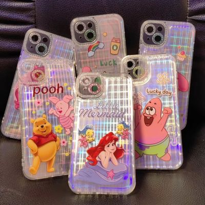 เคสใส แผ่นโฮโลแกรมลายการ์ตูน iPhone รุ่น i6 i6s i7 i8 i6plus i7plus i8plus i11 i12 i13 i12pro i12proMax i13pro i13proMax i14 i14pro i14Max i14proMax