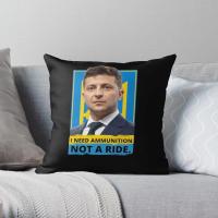 [Dudu home furnishing] Volodymyr Zelensky ฉันต้องการกระสุนไม่มีปกพิมพ์โยนหมอนตกแต่งบ้านแฟชั่นหมอนรองหลังไม่รวม