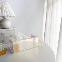 Nordic Colorful Tissue Box Home Living Room Creative Pumping Box Meal Desktop Paper Pumping Box Acrylic Storage Box