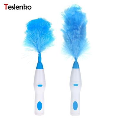 Adjustable Electric Feather Duster Dirt Dust Brush Multifunctional Handle Cleaner House Furniture Blind Window Cleaning Tools