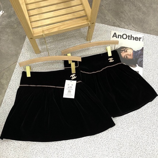 33005N93 - Chân váy nhung nâu dập ly Thời trang nữ Toson