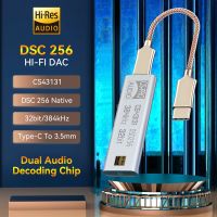 เครื่องขยายเสียง DAC หูฟัง CS43131 USB DSD256ชนิด C พร้อมอินเตอร์เอาท์พุท3.5มม. สำหรับ PC ชิปอะแดปเตอร์เสียง Hifi