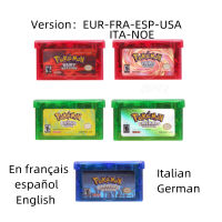 32 บิต GBA วิดีโอเกมคอนโซลการ์ด Pokemon Emerald FireRed LeafGreen Ruby Sapphire พร้อมป้ายเงา Multi-Language-fkldqyfiopgjf