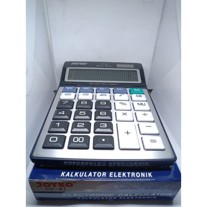 CALCULATOR KALKULATOR 14 ANGKA JUMBO SUMBER GANDA CAHAYA DAN BATERAI ...