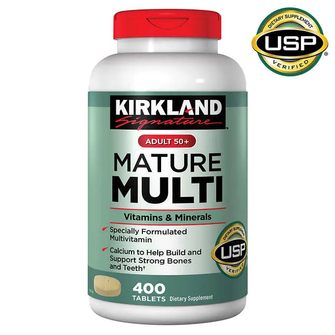 SALE! Kirkland MATURE MULTI Adult 50+ Vitamins & Minerals 400 tablets ...