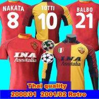 Roma 2000/01 2001/02 บ้าน Retro Soccer Jerseys 2000 2001 RETRO Roma ฟุตบอลเสื้อ 00 01 Totti Batistuta Candela Montella เสื้อคลาสสิกที่ระลึกคอลเลกชัน 2002 โรม Maglia ดา Calcio (ชื่อและจำนวนที่สามารถปรับแต่งได้ฟรี)