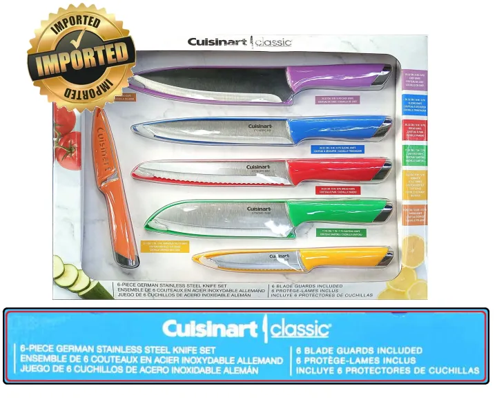 Cuisinart Metallic Stainless Steel German 6Piece Knife Set with Blade