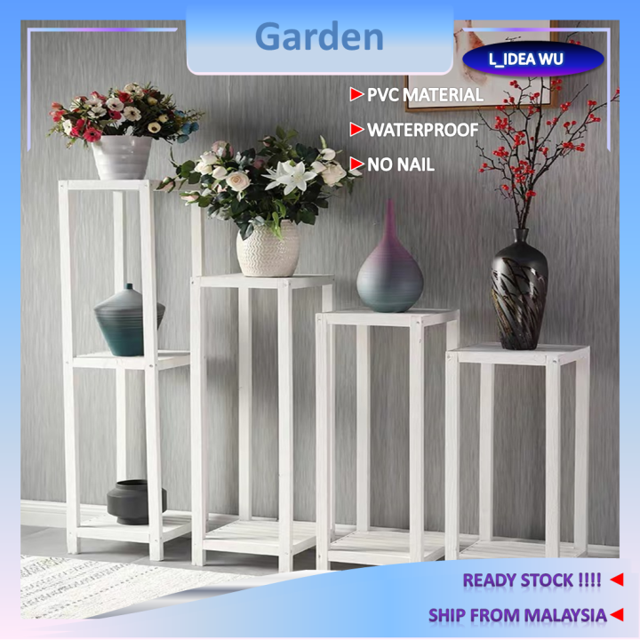 Waterproof Weatherproof Outdoor Standing Flower Pot Rack Balcony Dec Living Room Rak Bunga Rak