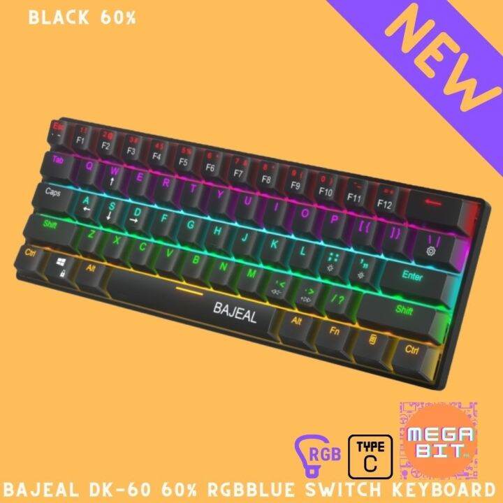 DK60 60 Blue Swappable RGB Switches Mechanical Keyboard Black Lazada PH