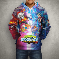 Anime Pullover Beyblade Burst 3D Print Men Women Spring Long Sleeve Cool Boy Girl Kids Cartoon Casual Tops Fashion Sweatshirts Size:XS-5XL