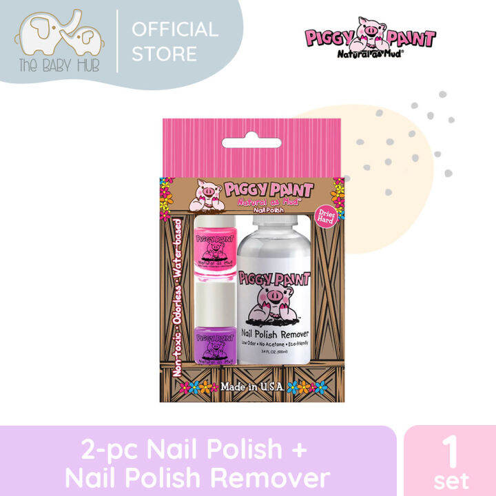 Piggy Paint Nail Polish + Nail Polish Remover Box Set Lazada PH