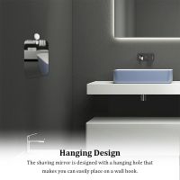 Fogless Shaving Mirror Bath Bathroom Portable Hanging Handheld Fog Free Square Shaped Shower Mirrors Travelling Mirrors