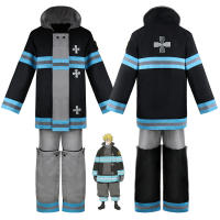 Fire Force Cos Fire Costume Mens Team 8 Shinra Kusakabe Cosplay Anime Same Performance Halloween Stage Play Costume