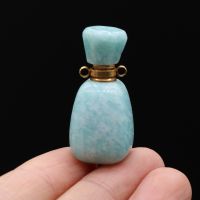 【cw】 Stone Perfume Bottle Pendants Reiki Diffuser for Jewelry Making Diy Necklace Gifts 【hot】