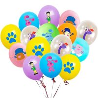 16Pcs/lot Blues Clues Balloons Pink Blue Dogs Birthday Balloons for Baby Shower Birthday Party Decor Kids Air Globos Toys Artificial Flowers  Plants