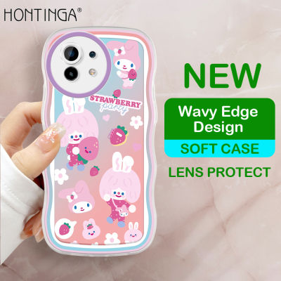 Hontinga เคสสำหรับ Xiaomi Mi 11 Lite 5G NE 11T Pro 5G 12T Mi 9T Pro เคสใสใสลายการ์ตูนเมโลดี้เคสยางซิลิโคนนิ่มลายหยักเคสด้านหลังเคสโทรศัพท์เคสนิ่มสำหรับเด็กผู้หญิง