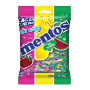 Kẹo nhai Mentos Cầu Vồng 3 Viên Hương Trái Cây Gói 120g