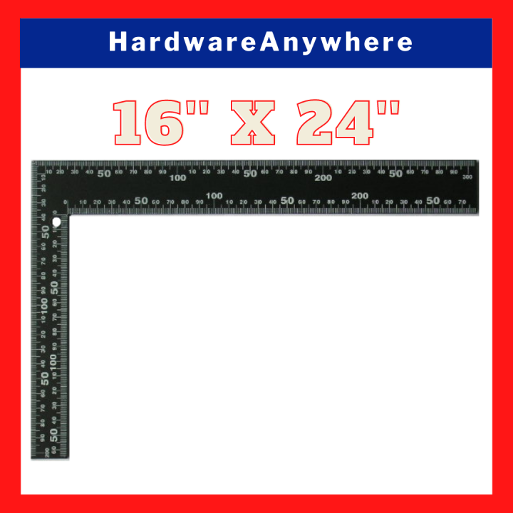 Steel Try Square Ruler Scale 16 INCH x 24 INCH - Workshop Grade ...