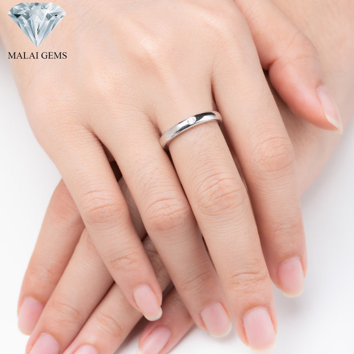 malai-gems-แหวนเพชร-แหวนเพชรฝัง-เพชร-1-เม็ด-เงินแท้-925-เคลือบทองคำขาว-ประดับเพชรสวิส-cz-รุ่น-291-rk0052-แถมกล่อง