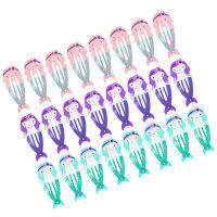 Boomss【New】 24 ชิ้นน่ารักโลหะสแน็ปผมคลิป Barrettes Mermaid Hair Accessories Girl Hair Clips