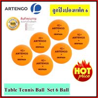 ลูกปิงปองเซต 6 ลูก  ARTENGO ส้นผ่าศูนย์กลางลูก40+  Table Tennis Balls ARTENGO Set of 6 BALL DIAMETER  40+