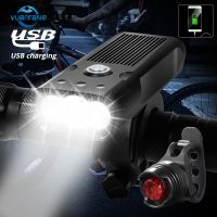 ☊☾✌ Super Bright Bicycle Light L2/T6 USB Rechargeable Power Bank 5200mAh 3 Modes Bike Light Waterproof Headlight and Bike Taillight