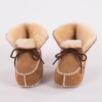 【hot】！ first walker shoe winter Baby Leather Wool toddler girls soft Moccasins shoes plush Sheepskin Boy booties