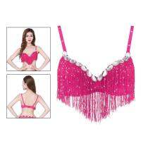 Pelaso Belly Dance Bra Sparkle Sequined Tassel Top Party Club