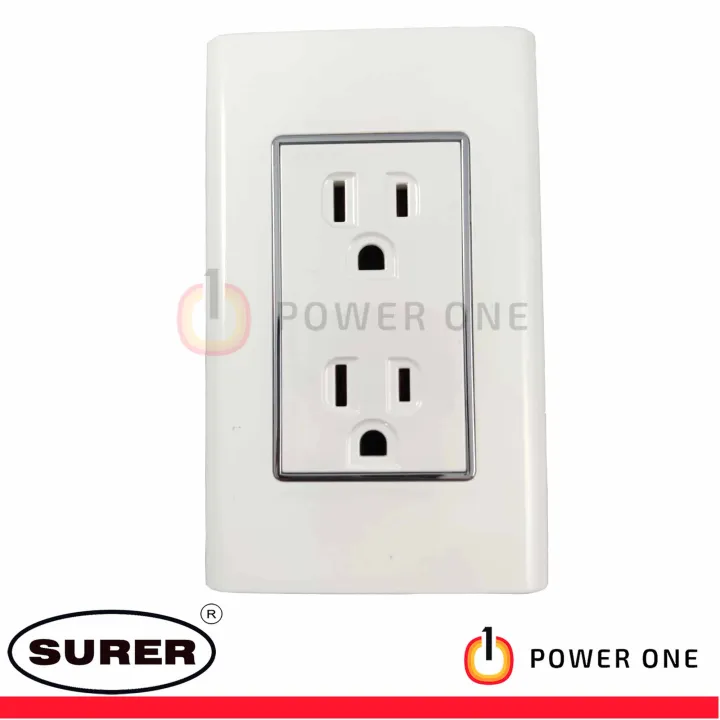 Surer A012 Duplex Parallel Grounding Outlet [DIY Series] Lazada PH