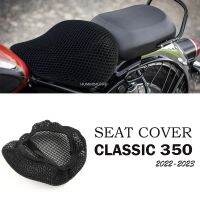 ✜✟☸ for Royal Enfield Classic 350 Accessories Seat Cover Motorcycle 3D Mesh Breathable Protection Cushion Classic350 2022 - 2023