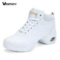 Women New PU Soft Outsole Sneakers Comfortable Dance Shoes    Breath Woven Mesh Modern Jazz Sports Feature Dance Sneakers